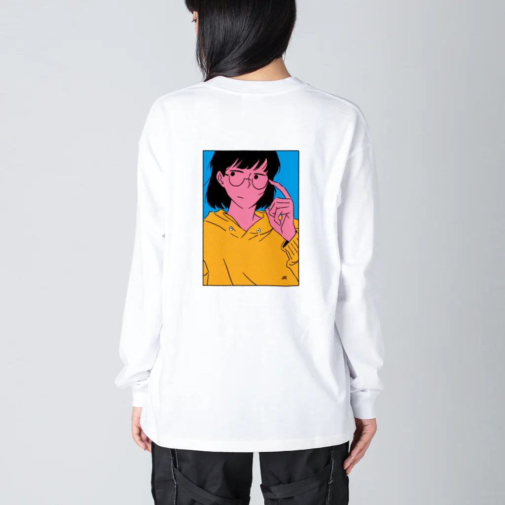 町田メロメのめがねの女の子 Big Long Sleeve T-Shirt