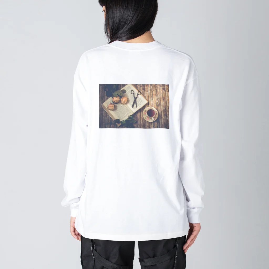 鈴屋の気まぐれ品の鋏のあるティータイム Big Long Sleeve T-Shirt