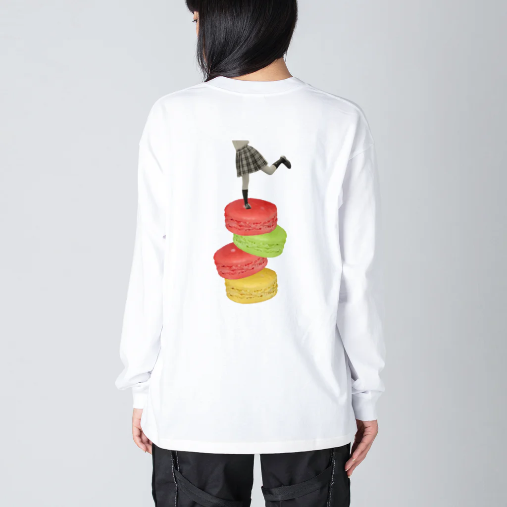 Jackalope Houseの【背面】ぐらぐらする Big Long Sleeve T-Shirt