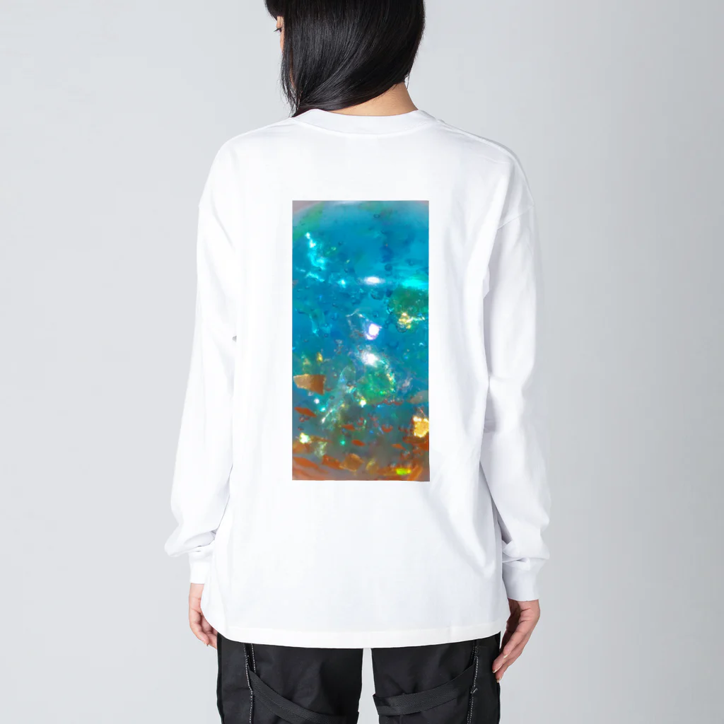 easygoing_dogのキラキラ（ネオンブルー） Big Long Sleeve T-Shirt