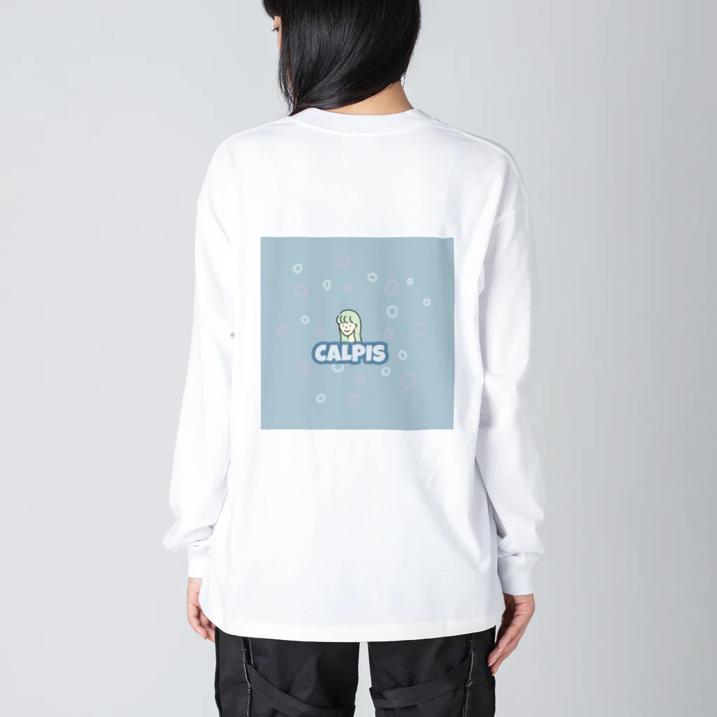 okomeのCALPISみたいな女の子 ビッグシルエットロングスリーブTシャツ