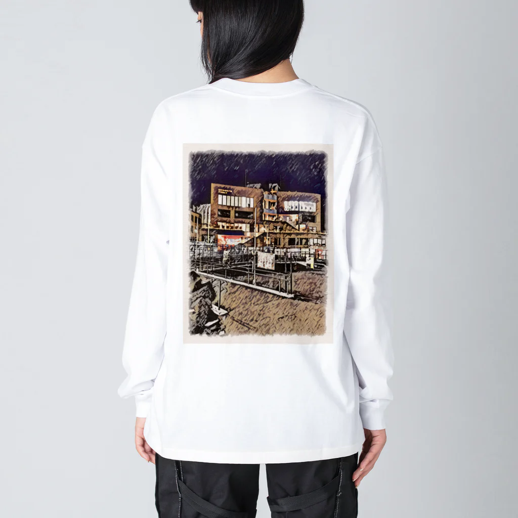 し"ょーし"のUNDER NORTH SWAMPビッグシルエットロングスリーブTシャツ（ロゴブラック） Big Long Sleeve T-Shirt