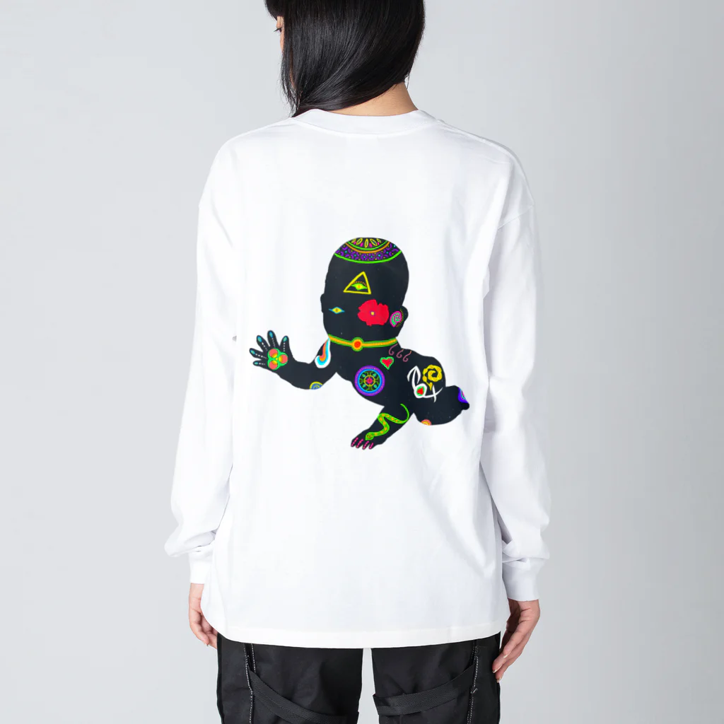 Bem_BassのPsychedelic Danger Baby ビッグシルエットロングスリーブTシャツ