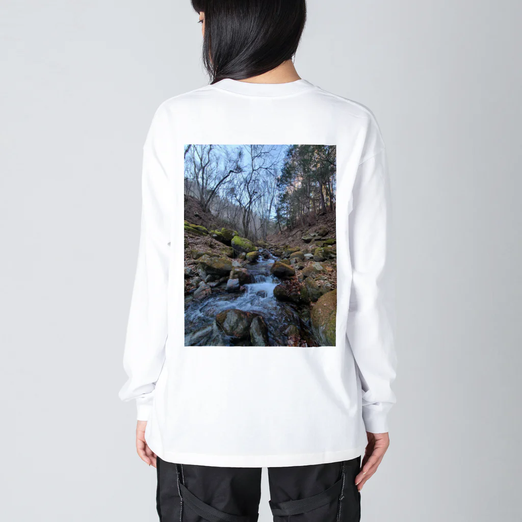 MountNatureの川 Big Long Sleeve T-Shirt