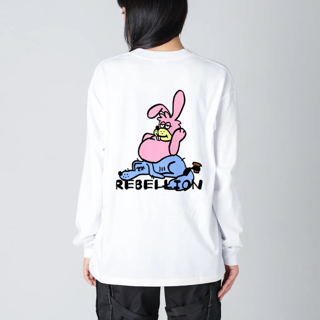 BOREDAMNのREBELLION ビッグシルエットロングスリーブTシャツ