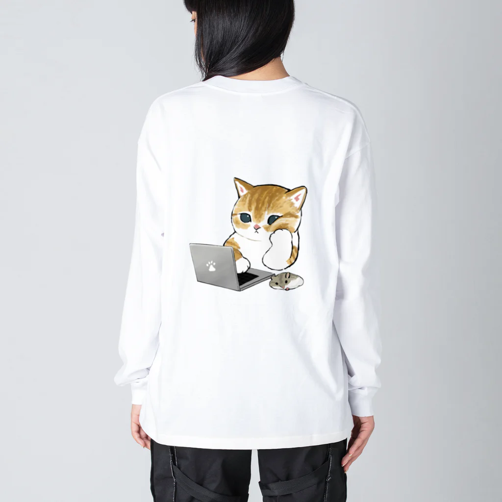 mofusandの在宅勤務のプロ、その名は猫。 Big Long Sleeve T-Shirt