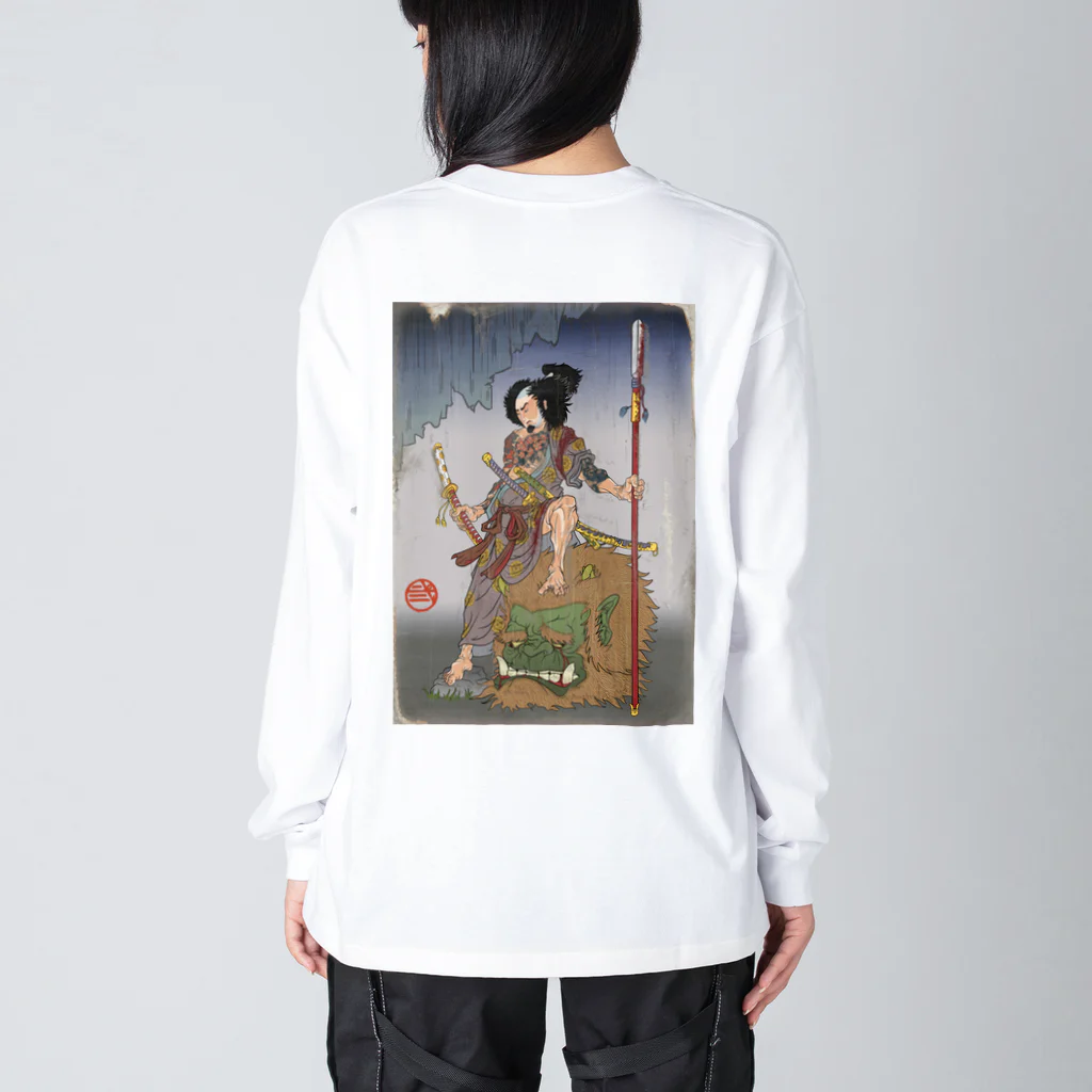 nidan-illustrationの"武者絵" ビッグシルエットロングスリーブTシャツ