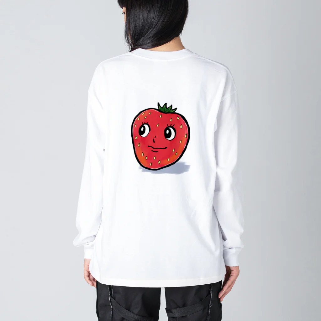 SN-storeのイチゴちゃん ビッグシルエットロングスリーブTシャツ