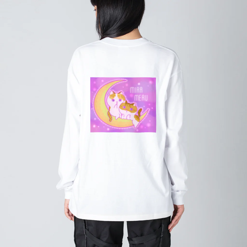 猫カフェラグドール（大阪難波）の夢かわミラメルPK ビッグシルエットロングスリーブTシャツ