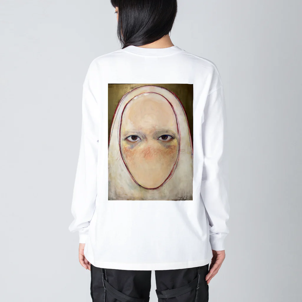 ノーライフノーマスクの顔面絵 Big Long Sleeve T-Shirt