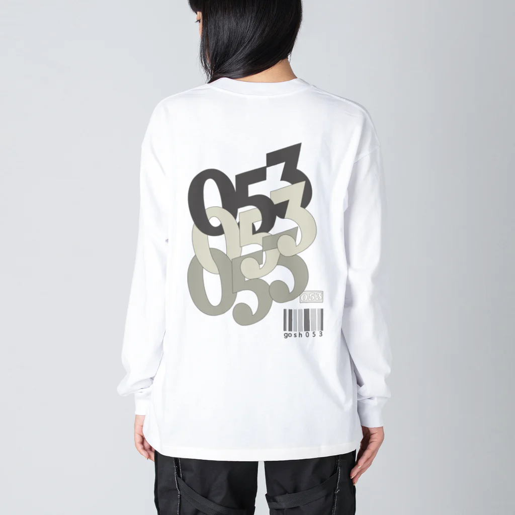 gosh053の053モノトーン ビッグシルエットロングスリーブTシャツ