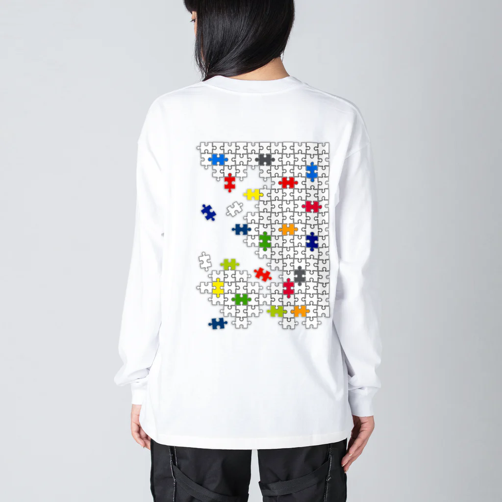 AURA_HYSTERICAのJigsaw_Puzzle ビッグシルエットロングスリーブTシャツ