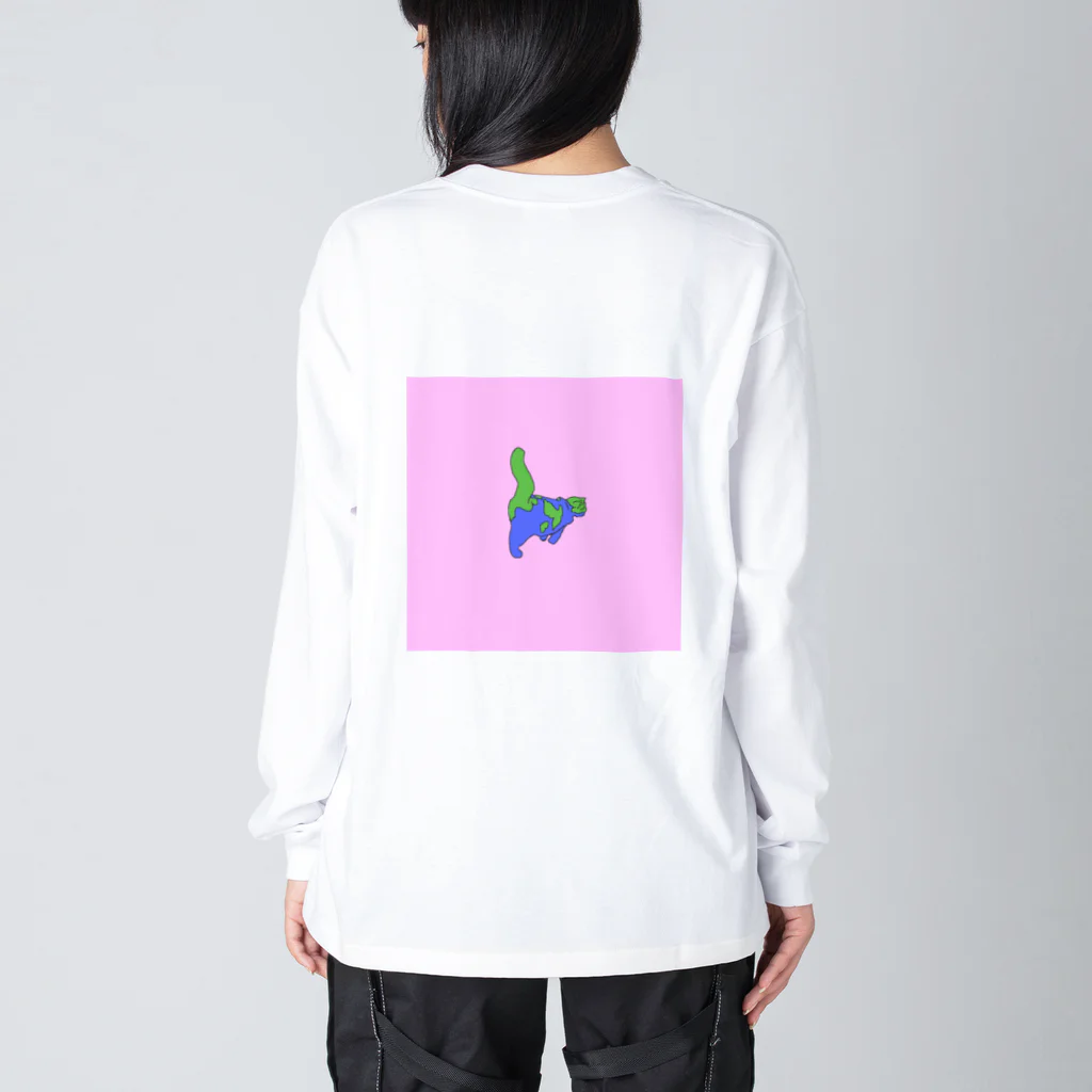 エノいラクガキのニャース🐈×🌎 Big Long Sleeve T-Shirt