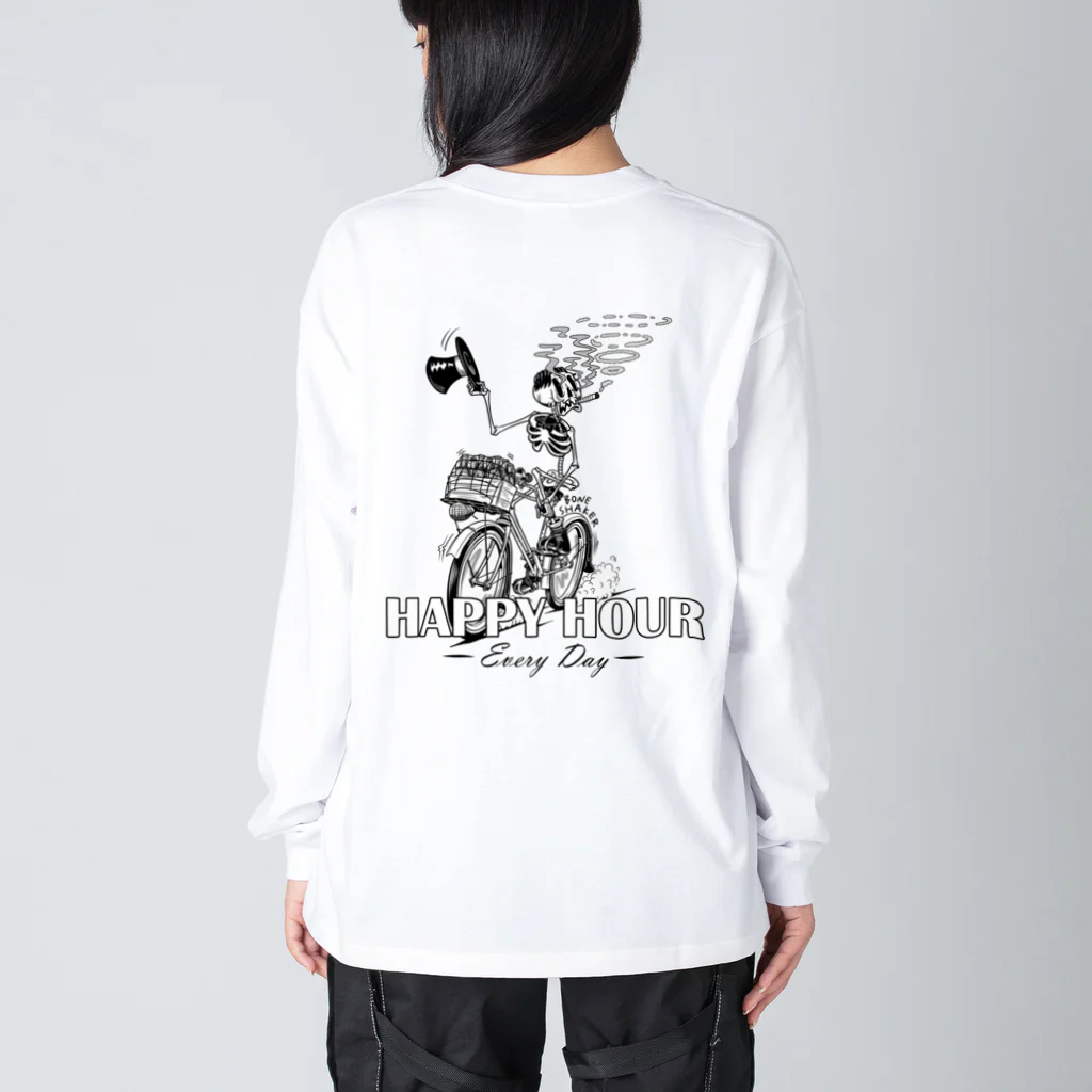 nidan-illustrationの"HAPPY HOUR"(B&W) #2 Big Long Sleeve T-Shirt