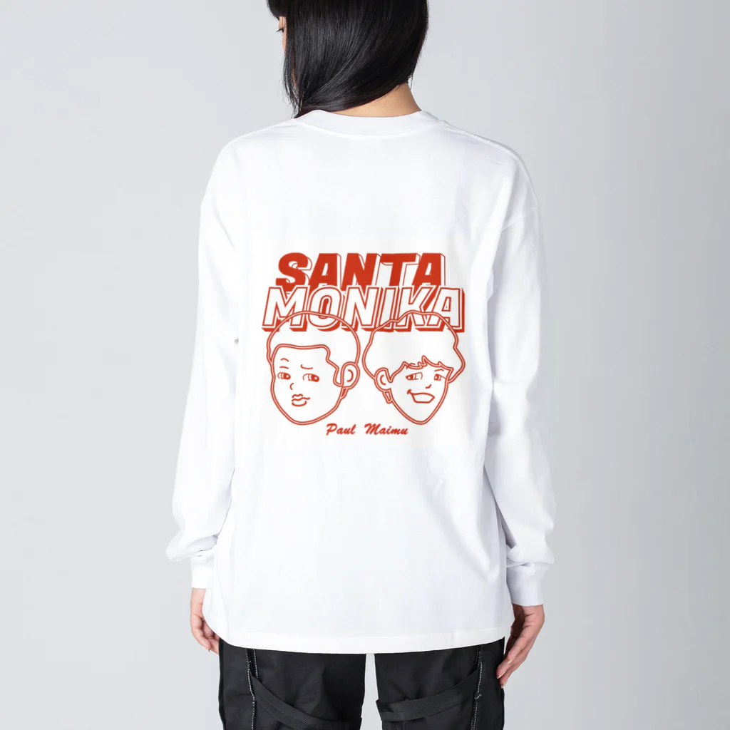 サンタモニカ　マイムのSANTAMONIKA レッド Big Long Sleeve T-Shirt