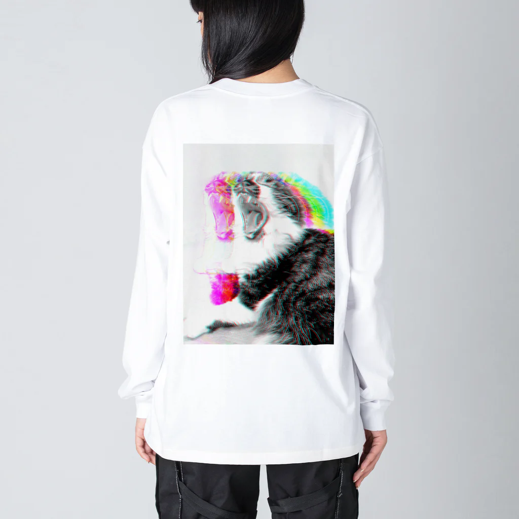 ねこのLAPHCONESSのラガヴーリンのあくび Big Long Sleeve T-Shirt