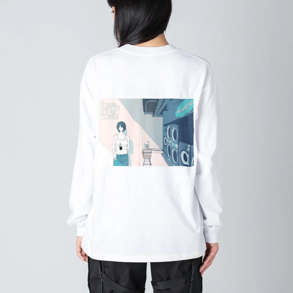 根本大/モネ◆『青嵐のエース』⑦配信中‼︎のコインランドリー Big Long Sleeve T-Shirt