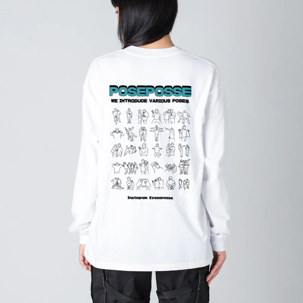 SUPER TEGAKI CHILLING SHOPのPOSEPOSSE ロンT Big Long Sleeve T-Shirt