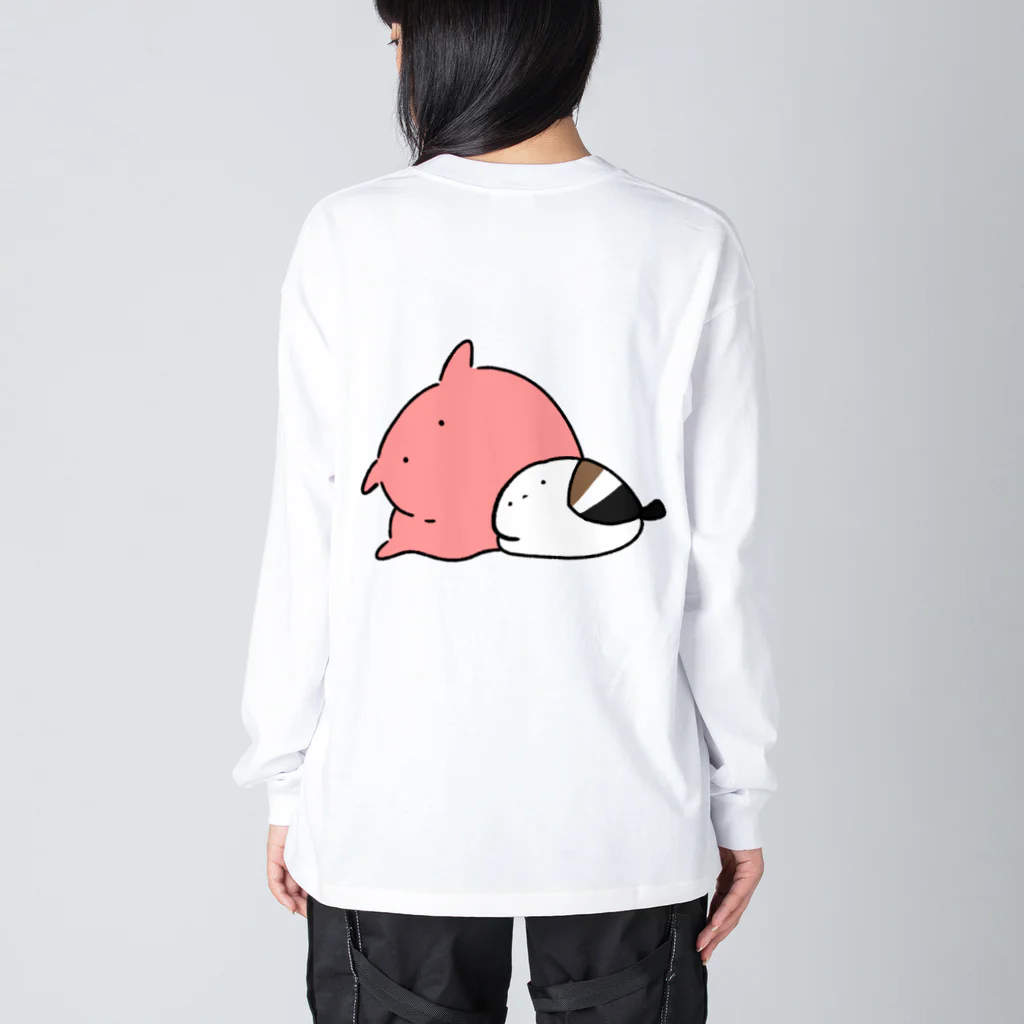 ShiAのハテナなメンダコちゃんとシマエナガ Big Long Sleeve T-Shirt