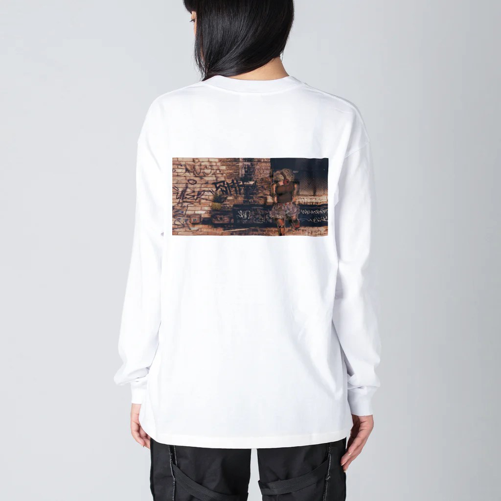 SHARAKUprodctionROOMの壁紙と女の子 Big Long Sleeve T-Shirt