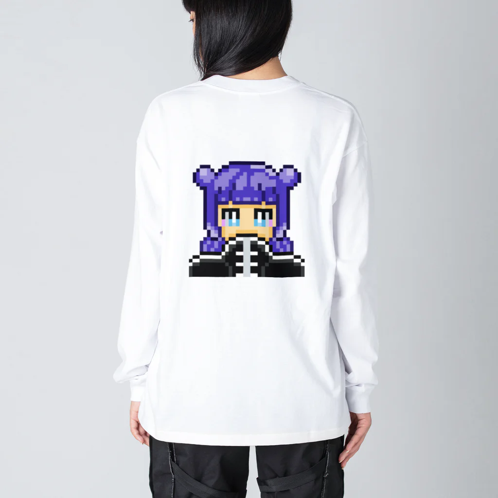 SUPERPEACHのドット絵カンフー少女 Big Long Sleeve T-Shirt