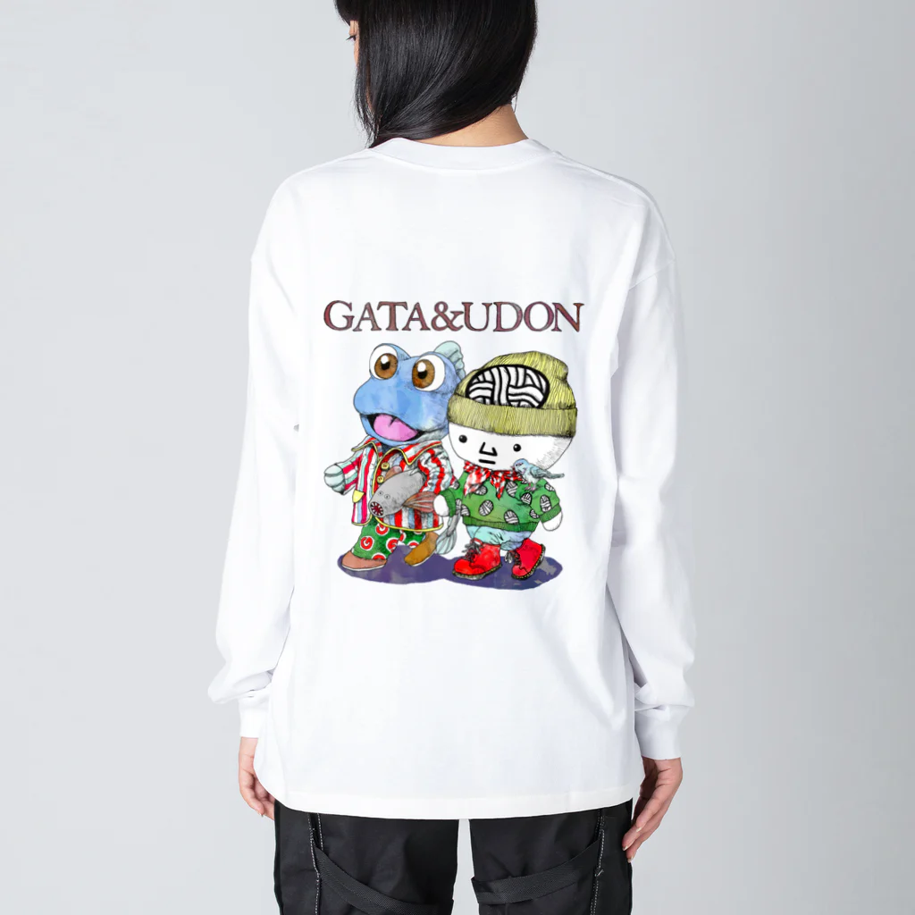 有明ガタァ商会のGATA&UDON ビッグシルエットロングスリーブTシャツ