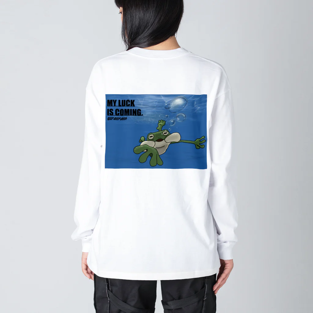 MY LUCK IS COMING.のDEEP  DEEP DEEP.ラックくん Big Long Sleeve T-Shirt