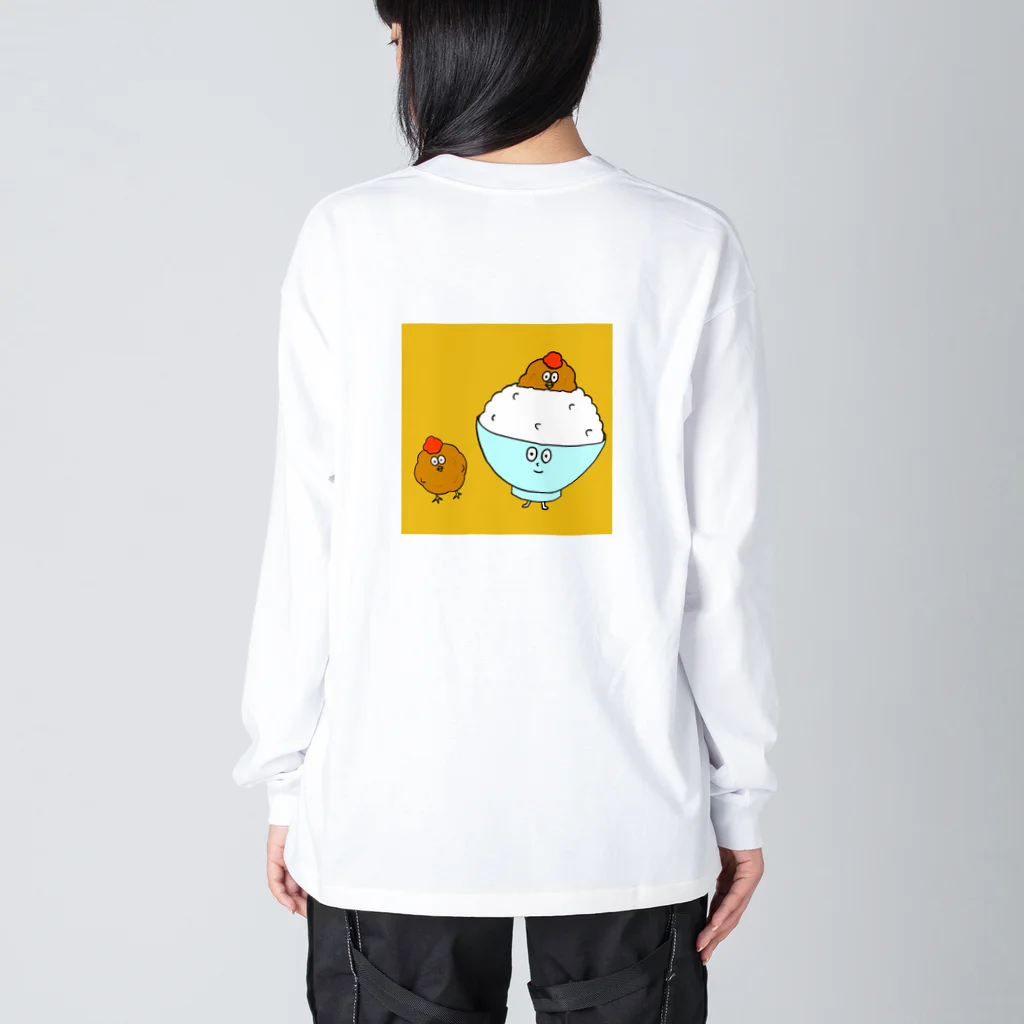 DONUT NO ANAのからあげ ビッグシルエットロングスリーブTシャツ