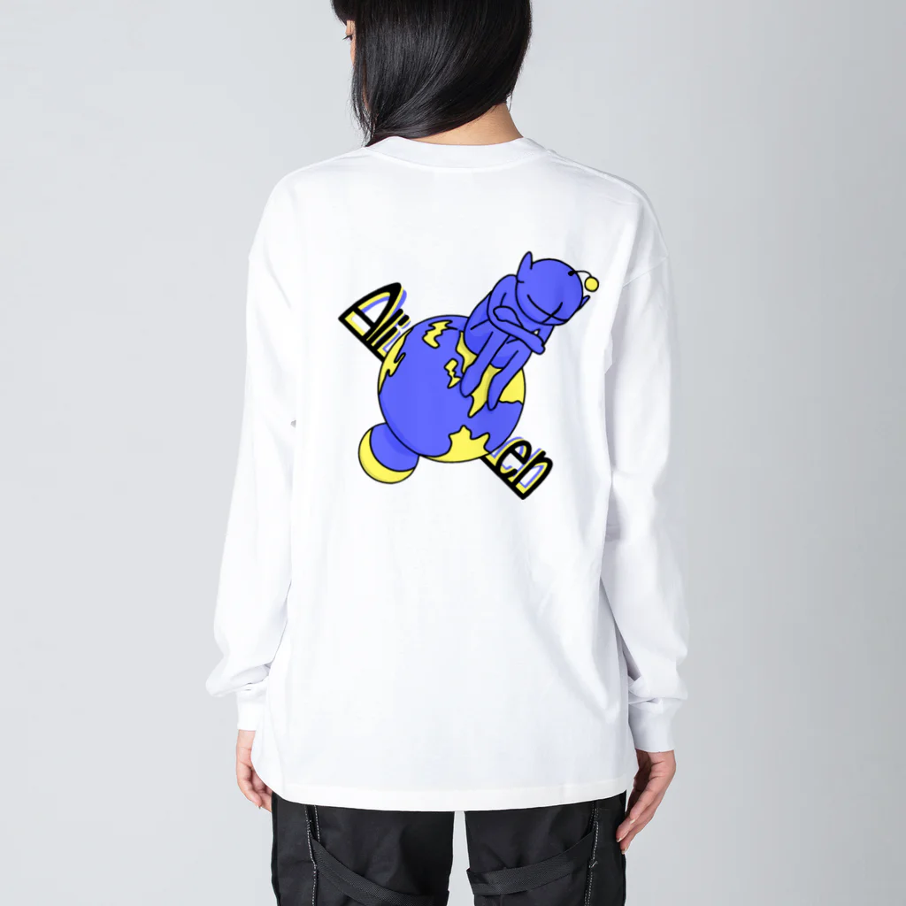 テキトードローイングのエイリアン(青) Big Long Sleeve T-Shirt