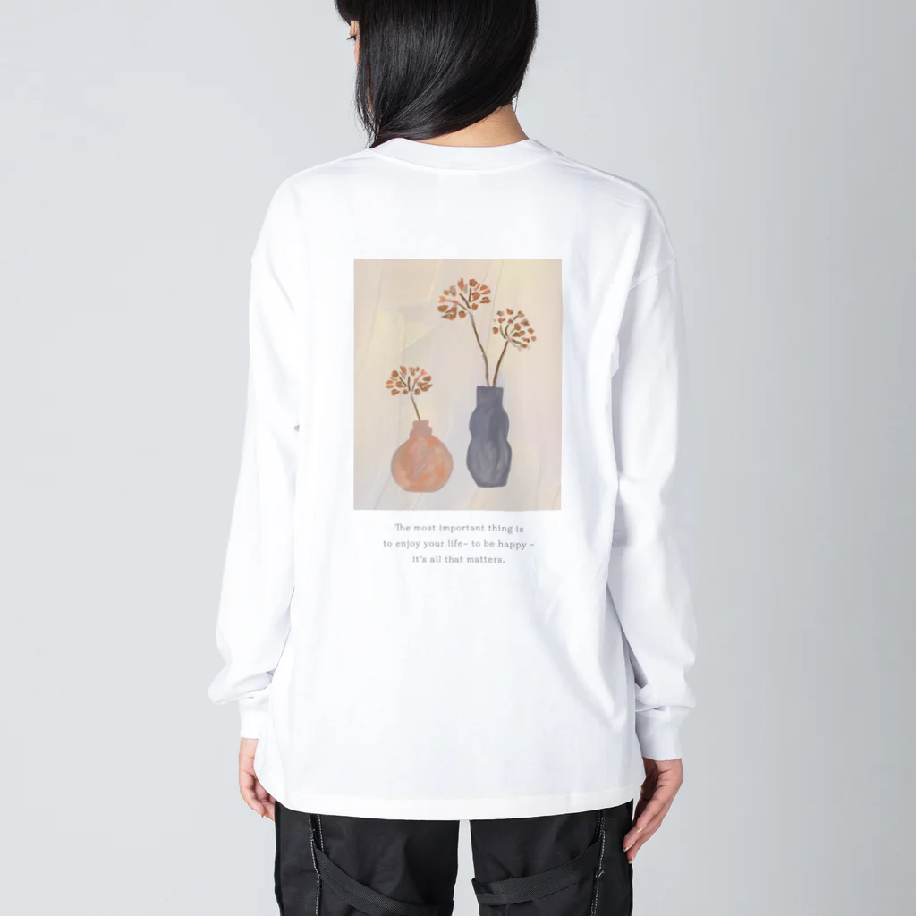 CHILL ART CLUBの💐vase💐バックプリント ビッグシルエットロングスリーブTシャツ