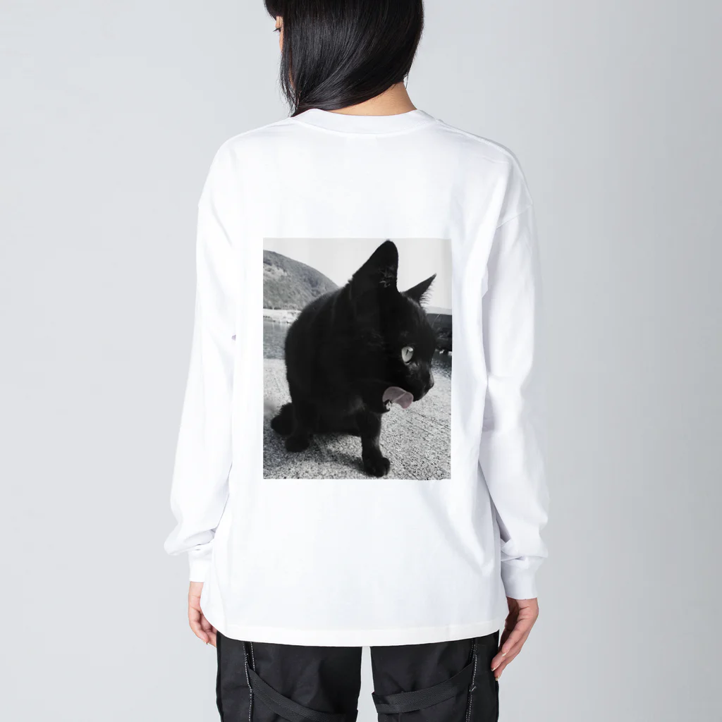 HFのHF 波止場の猫ちゃん フォトプリント Big Long Sleeve T-Shirt