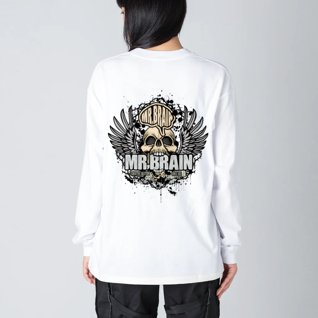 MR,BRAINオフィシャルグッズのロゴT_スカル Big Long Sleeve T-Shirt