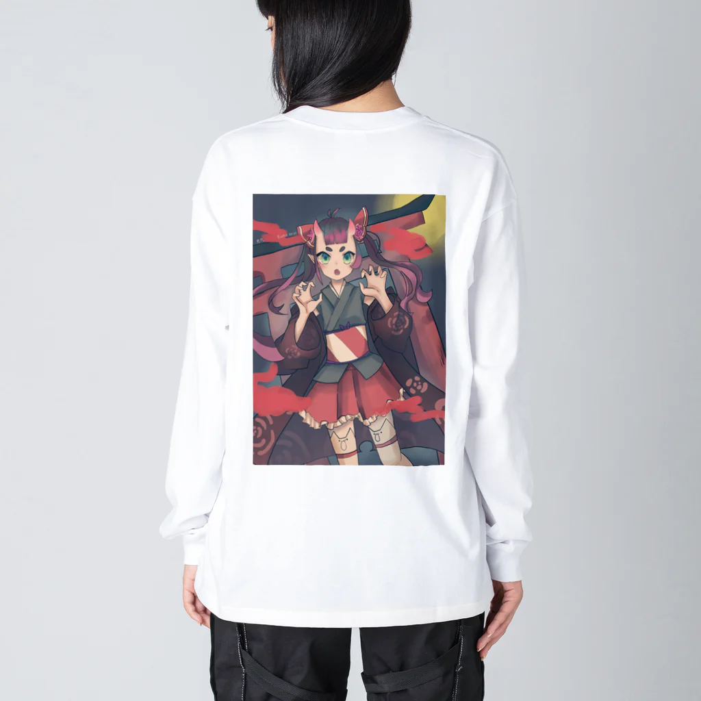 KumaKumaのkumakuma  鬼っ娘(おにっこ) Big Long Sleeve T-Shirt