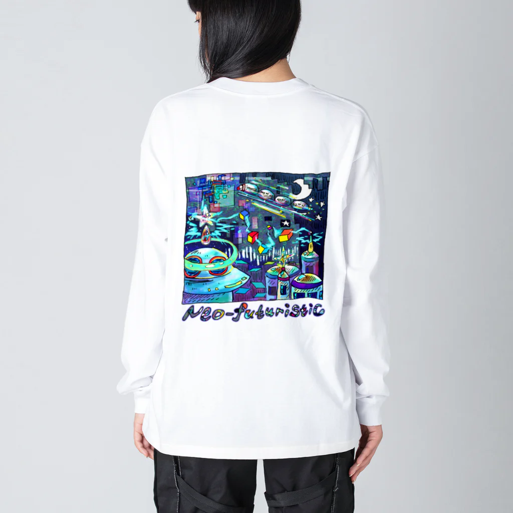 夢現堂 mugen-douの🛸ネオフュ〜チャ〜 Big Long Sleeve T-Shirt