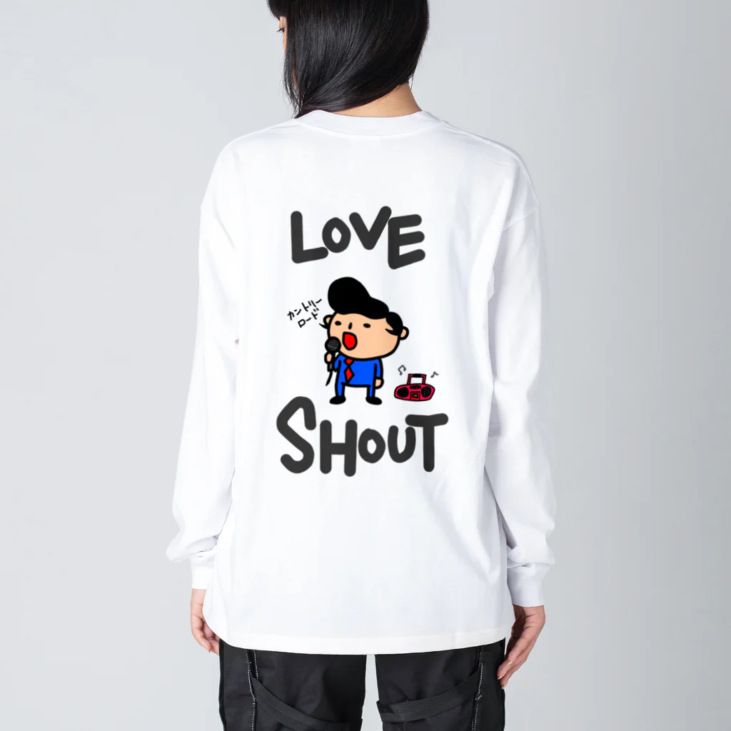 momino studio SHOPの叫ぶの大好き。 Big Long Sleeve T-Shirt