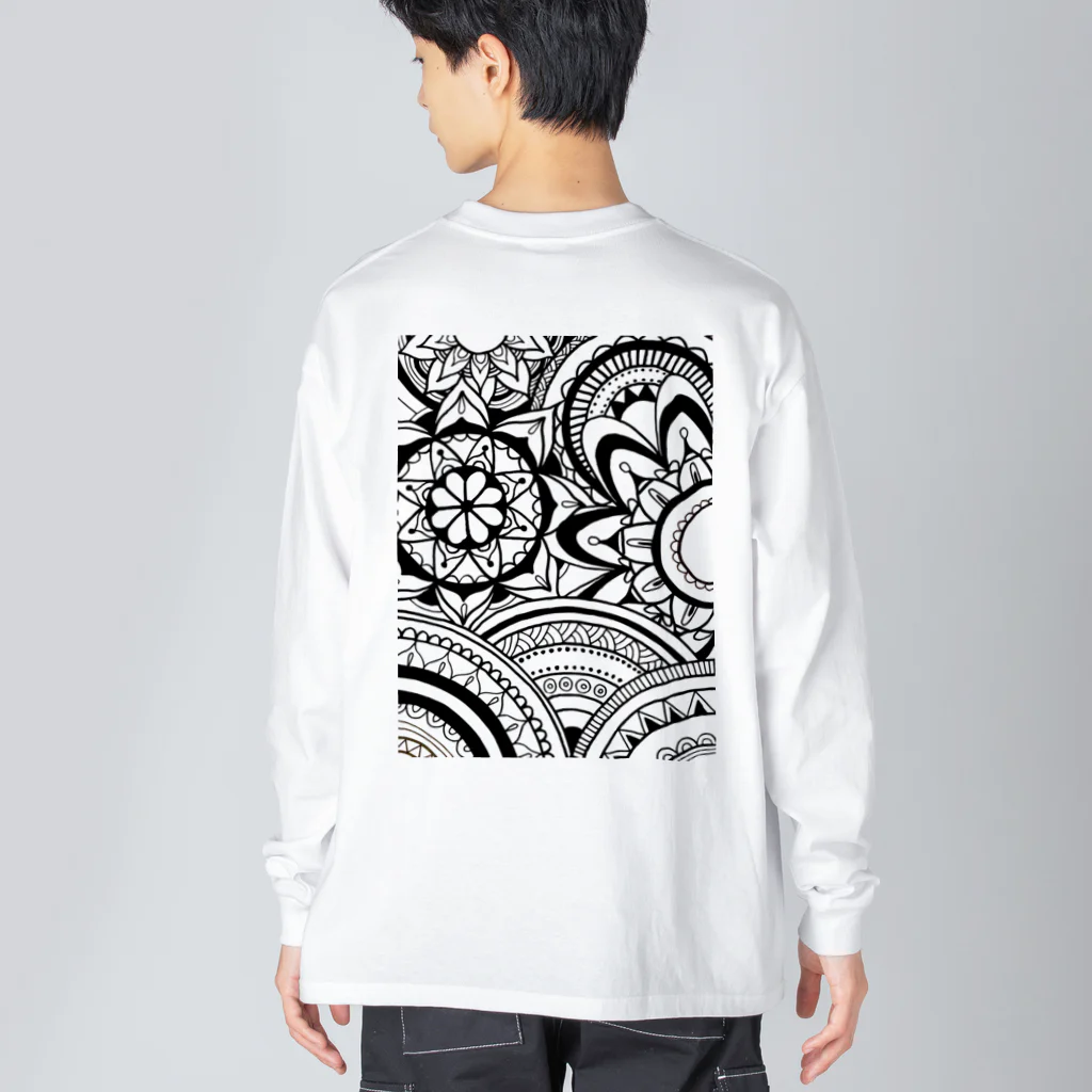 Feeling art 013☻のモノクロ Big Long Sleeve T-Shirt