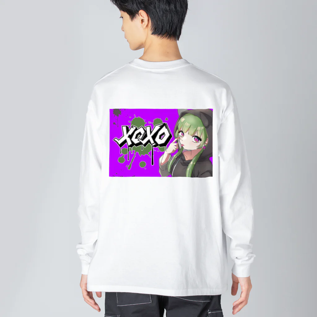 BuddhismのXOXOシリーズ【Hanyna】Ver.PURPLE ビッグシルエットロングスリーブTシャツ