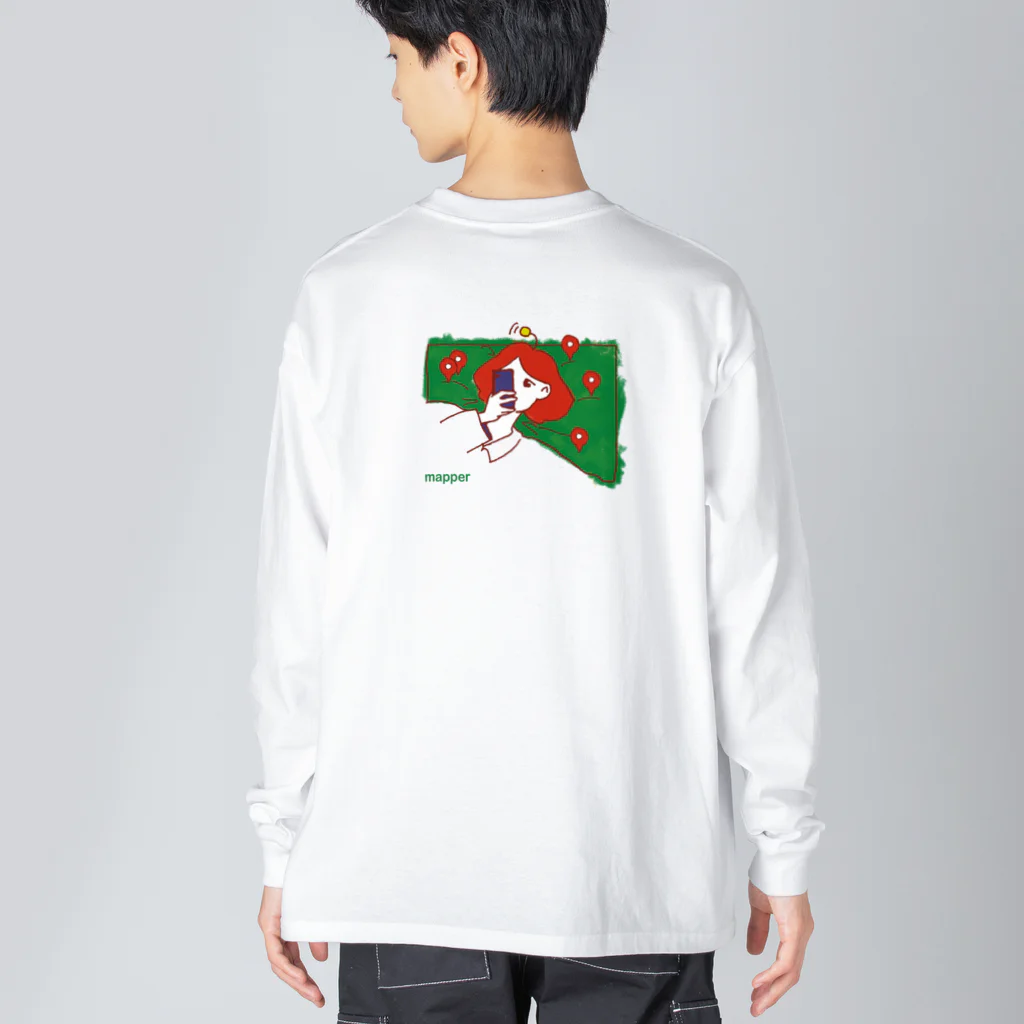 まゆげ倶楽部のmapper girl (red) Big Long Sleeve T-Shirt