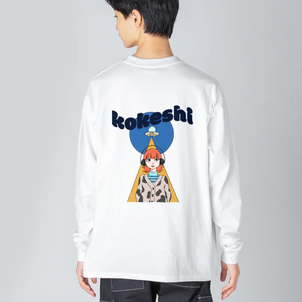  kokeshiのあぶだくしょん ビッグシルエットロングスリーブTシャツ