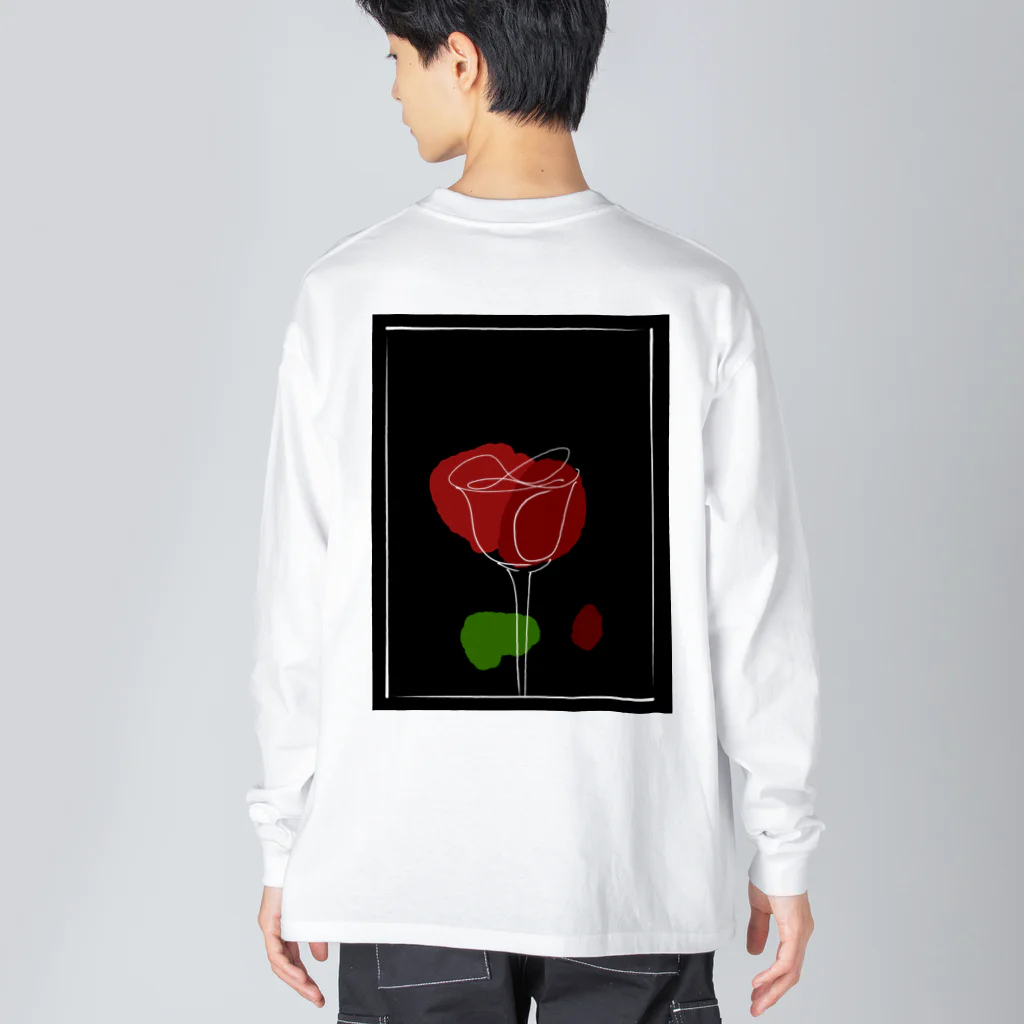 kokeshi_colorの咲き始めのバラ Big Long Sleeve T-Shirt