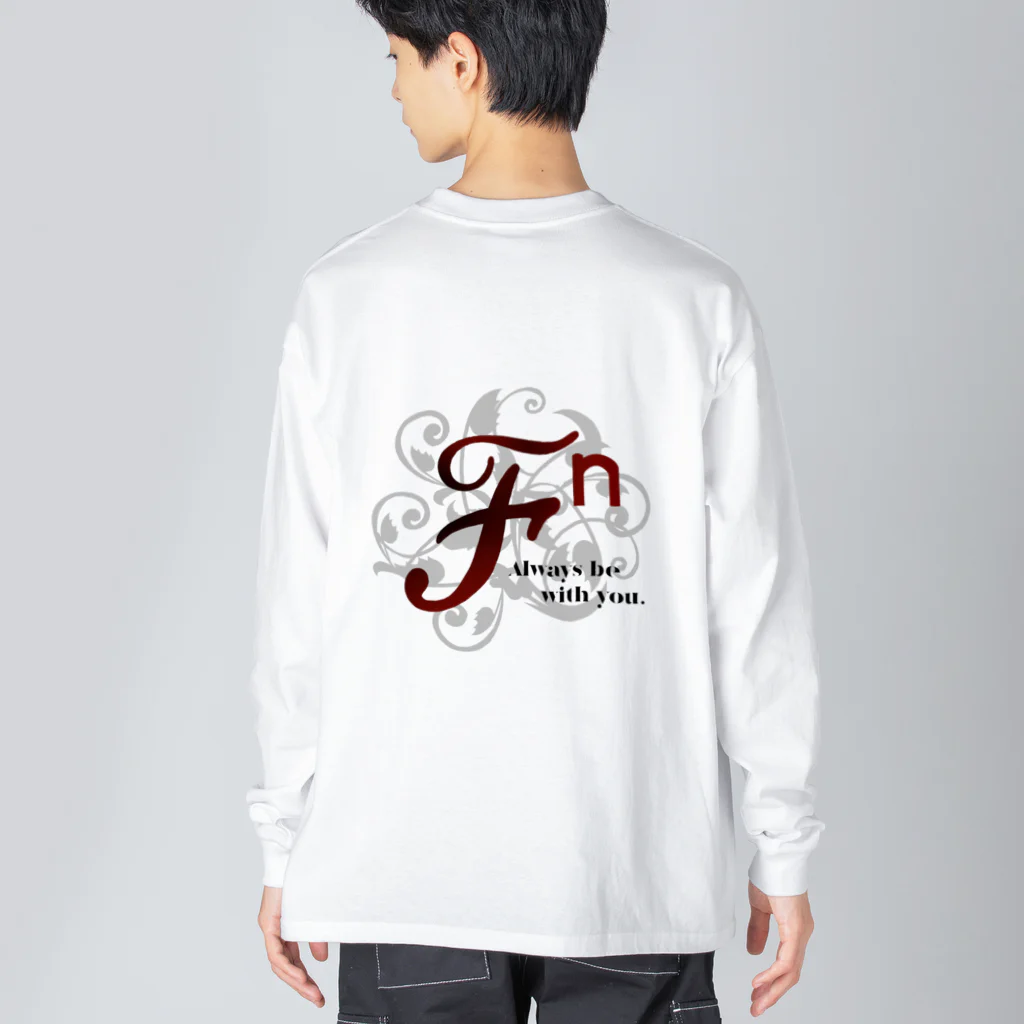 SaionjiNami_OfficialMerchandiseのℱⁿ（世界樹と黒フォント） 西園寺ナミ公式グッズ Big Long Sleeve T-Shirt