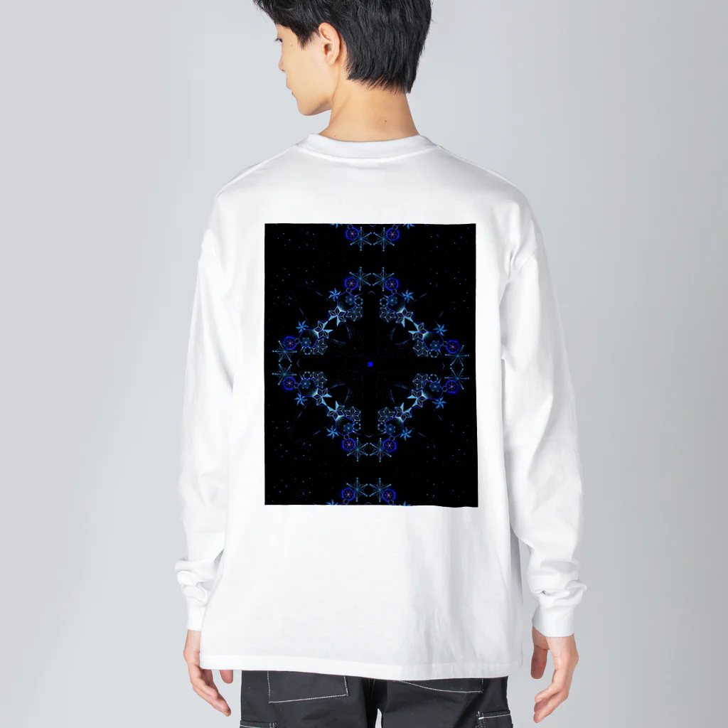 おらげ昇天の麻柄点描画 Big Long Sleeve T-Shirt