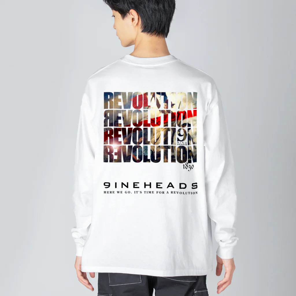 9INEHEADSのREV_Black ビッグシルエットロングスリーブTシャツ