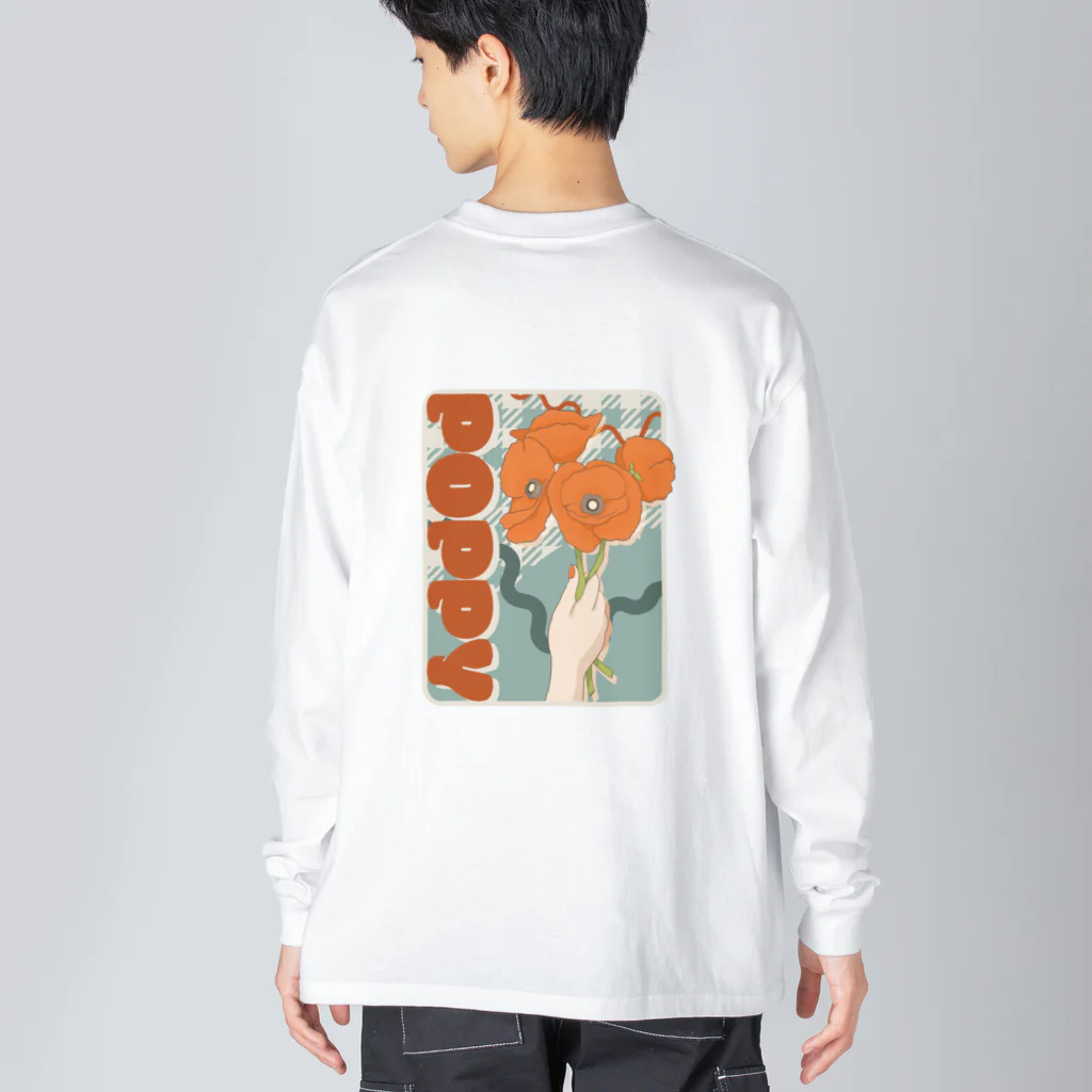 yom_aのポピー＿square ビッグシルエットロングスリーブTシャツ