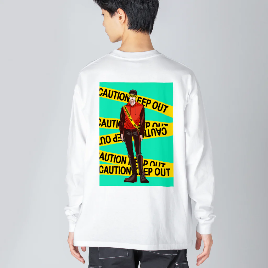 AK-ブルンスマイヤーのcaution！ ビッグシルエットロングスリーブTシャツ