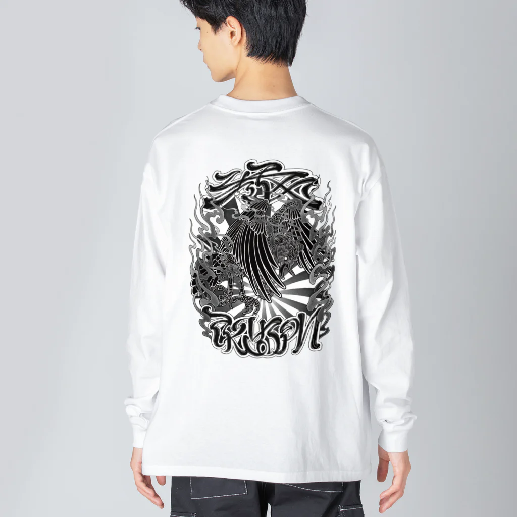 Y's Ink Works Official Shop at suzuriのCROW  ビッグシルエットロングスリーブTシャツ