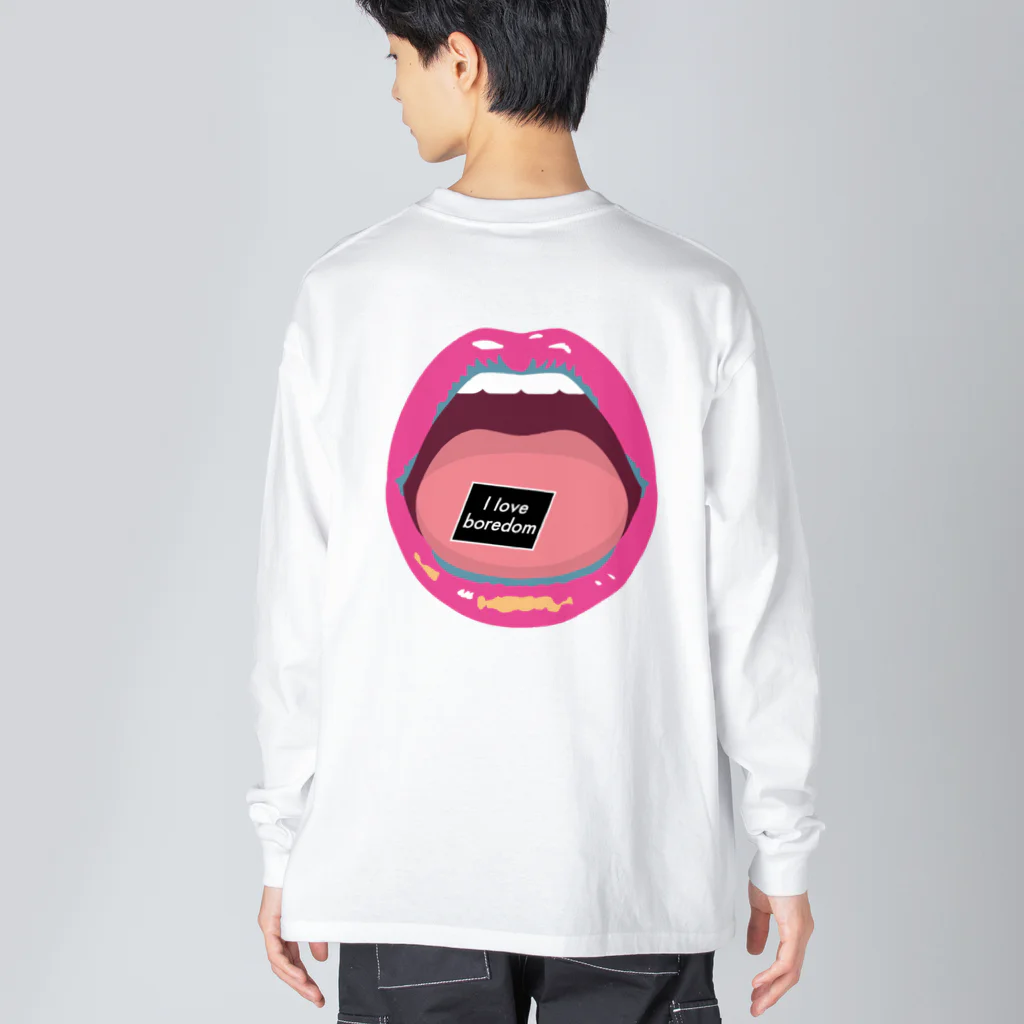 ゴトーアヒルのmouth & paper 退屈が大好きver. ビッグシルエットロングスリーブTシャツ