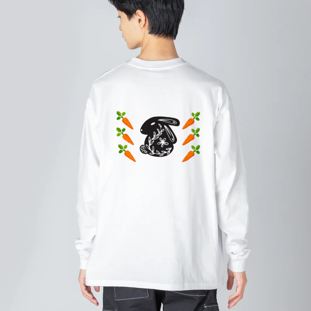 ㌍のるつぼのNight Rabbit Big Long Sleeve T-Shirt