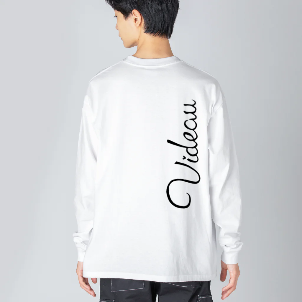 Videauの"Videau-flower" white Big Long Sleeve T-Shirt