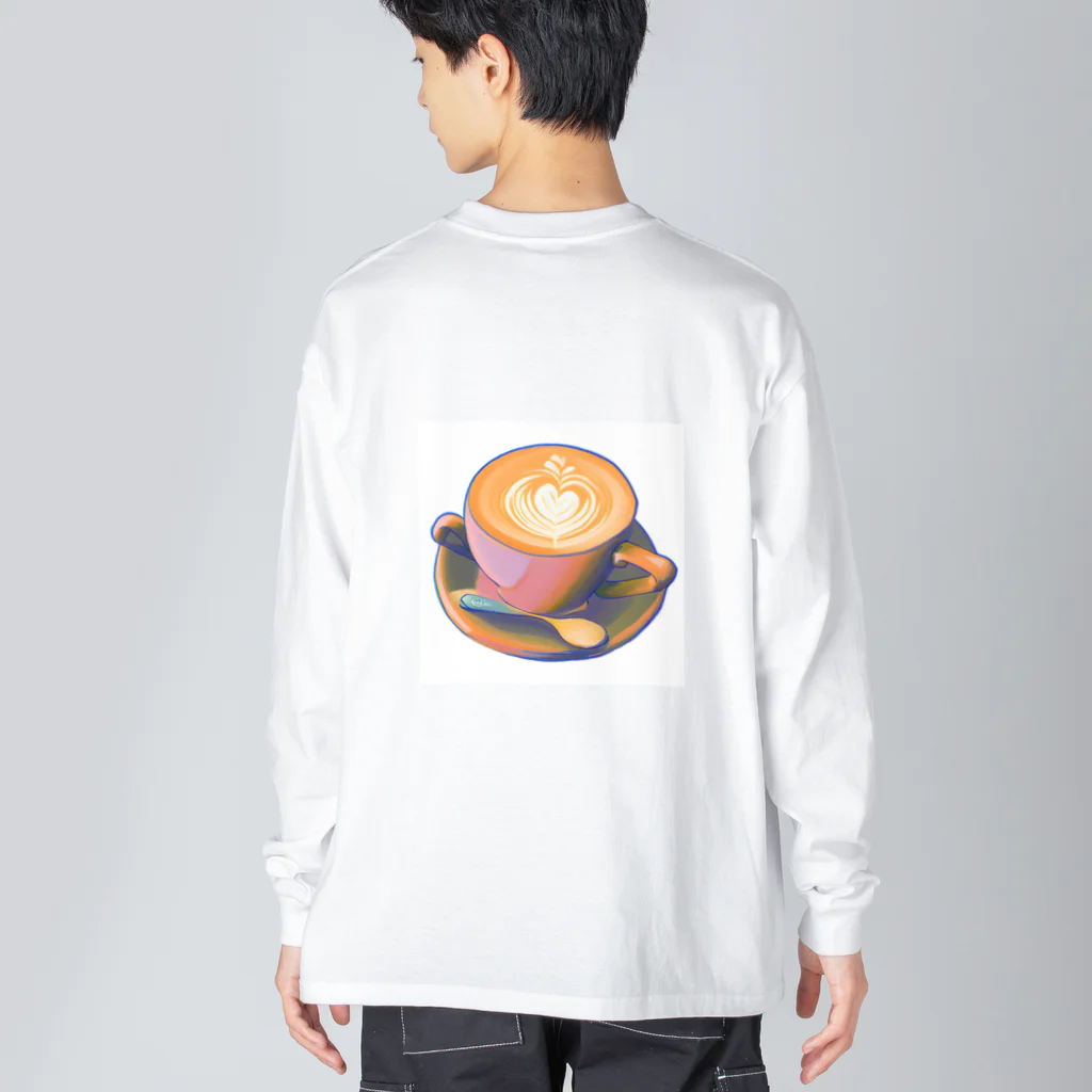 Kyoshimasaのカフェ好き Big Long Sleeve T-Shirt